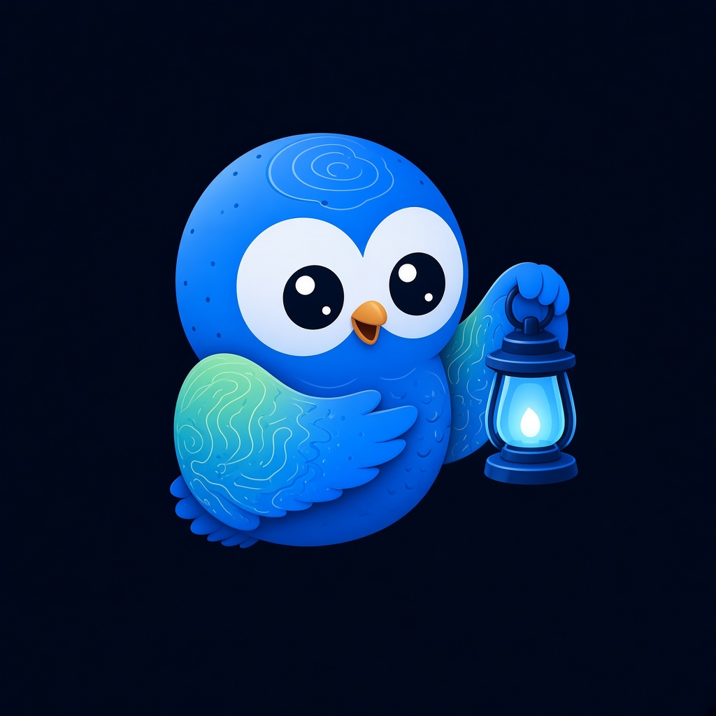 Owly beleuchtet die Lösungen mit einer Laterne